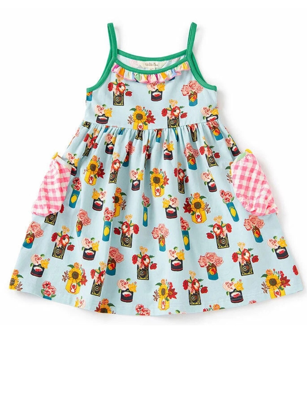 Matilda Jane Brilliant Daydream Tank Dress Pocket Full Flowers Sunflower Girls 4